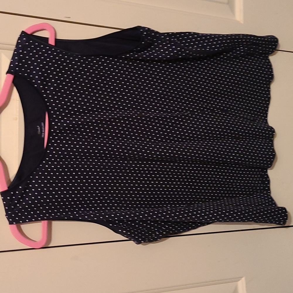 Black polka dot shell